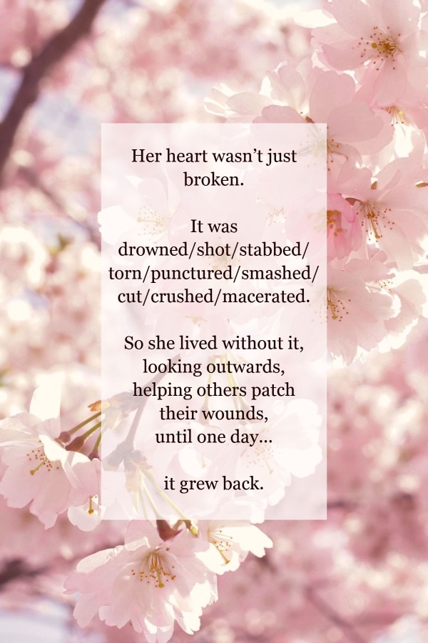 broken hearts poems for girls
